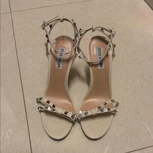 Steve Madden Beige Studded Heels